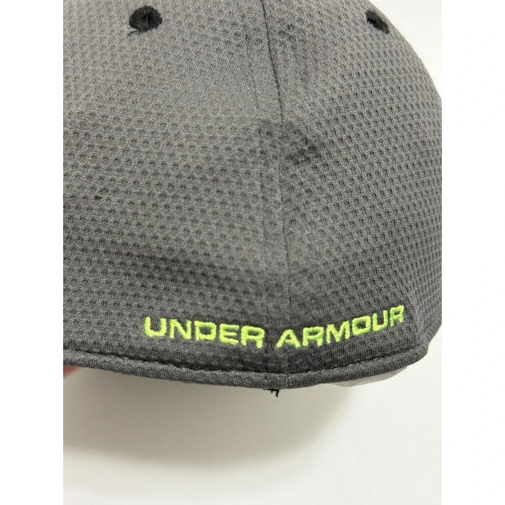 Under Armour Grey Fluorescent Green Logo Youth (1 - 3yrs) Baseball Hat